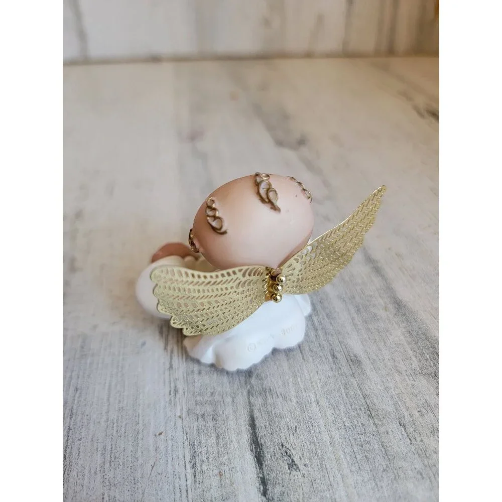 Vintage angel cheeks green beer mustache figure xmas‎